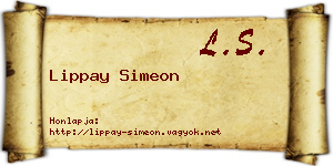 Lippay Simeon névjegykártya